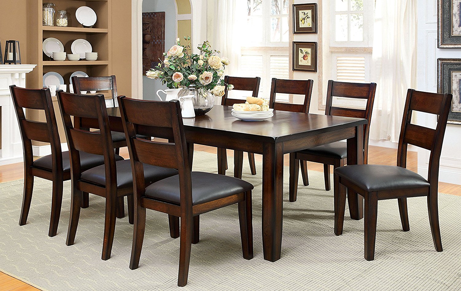 transitional round dining room table
