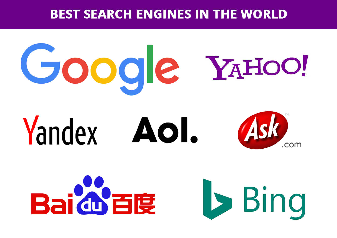 World s Top 15 Search Engines List Updated List Of 2018 Live Enhanced