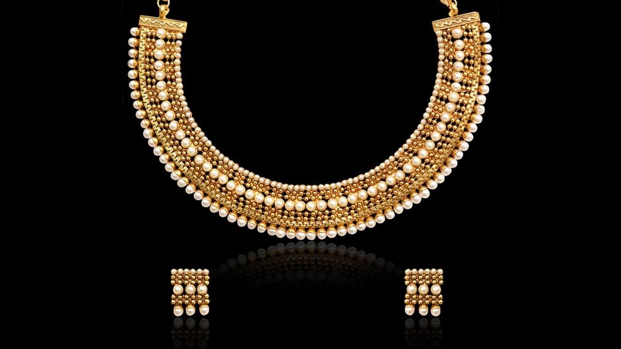 gold and pearl jewellery designs