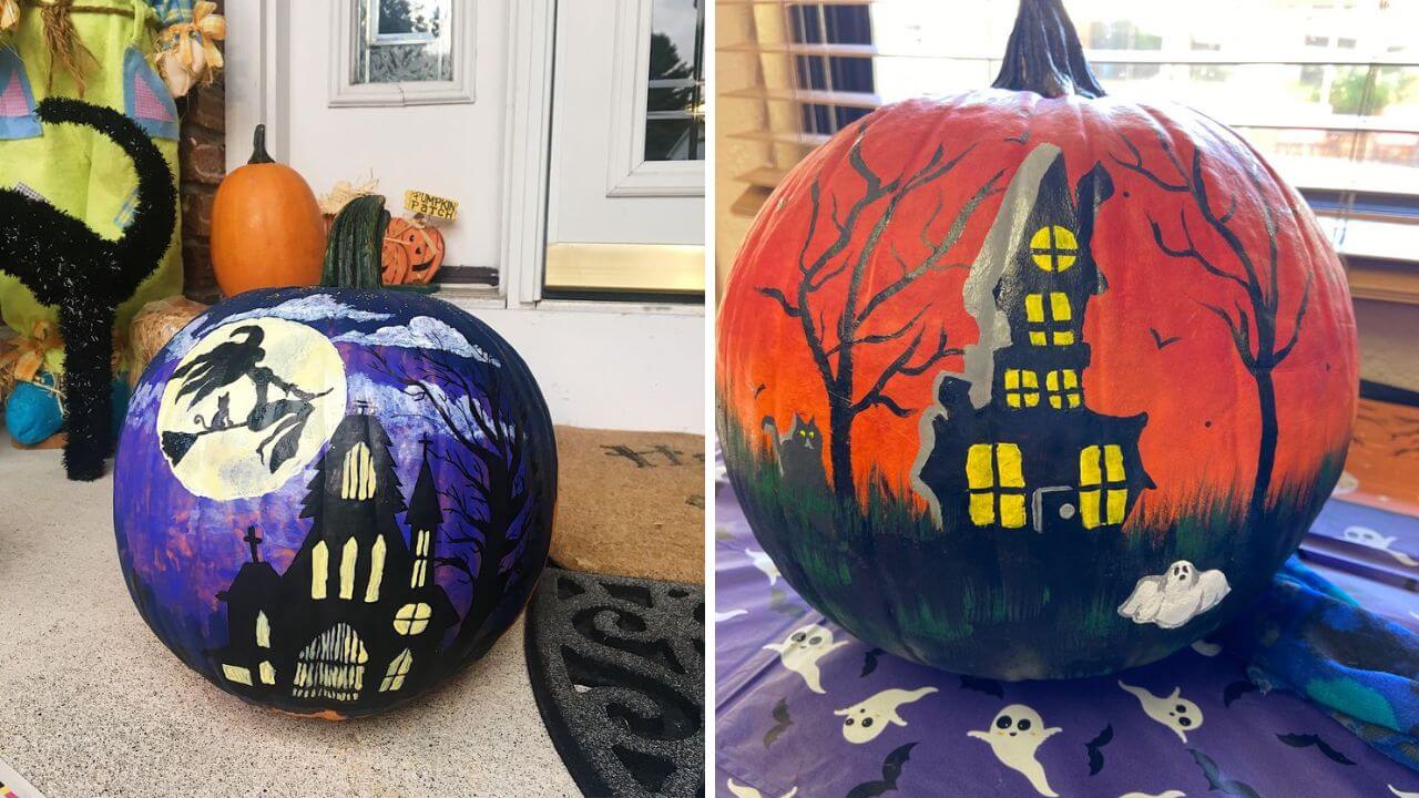 50 Easy And Scary Pumpkin Painting Ideas No Carve Pumpkin Decor