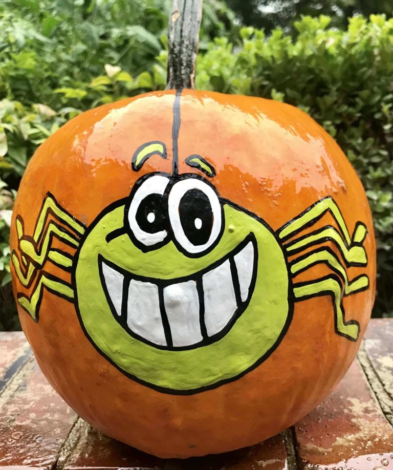 50 Easy & Scary Pumpkin Painting Ideas: No Carve Pumpkin Decor