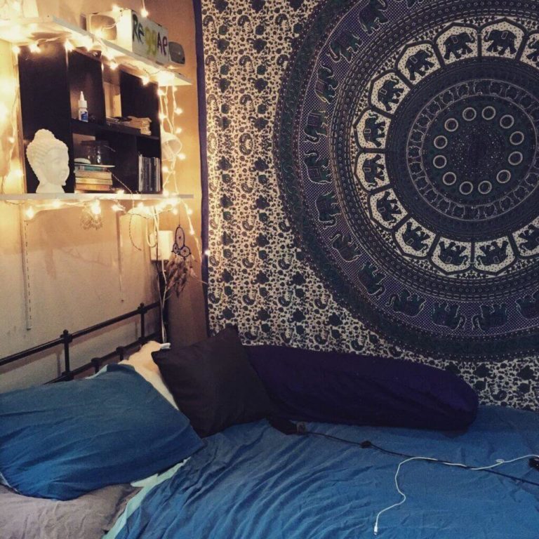 Way to Decorate Your Bedroom Using Hang a Tapestry - Live Enhanced