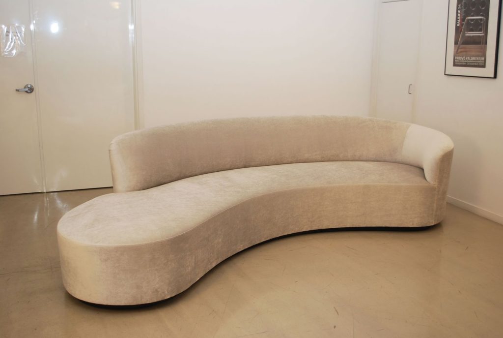 modern curved leather sofa aqua blue teal