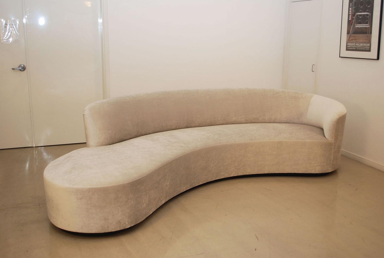 leather sofa and ottoman curved