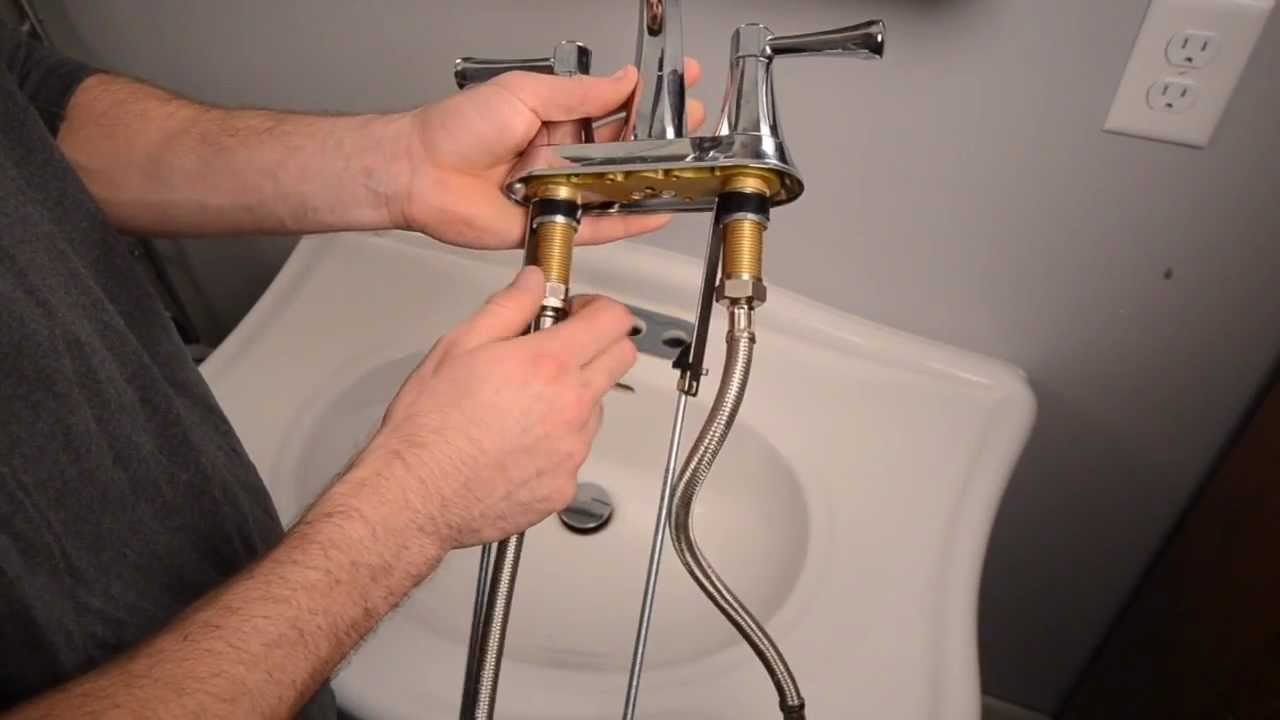 kitchen sink faucet supply line connection
