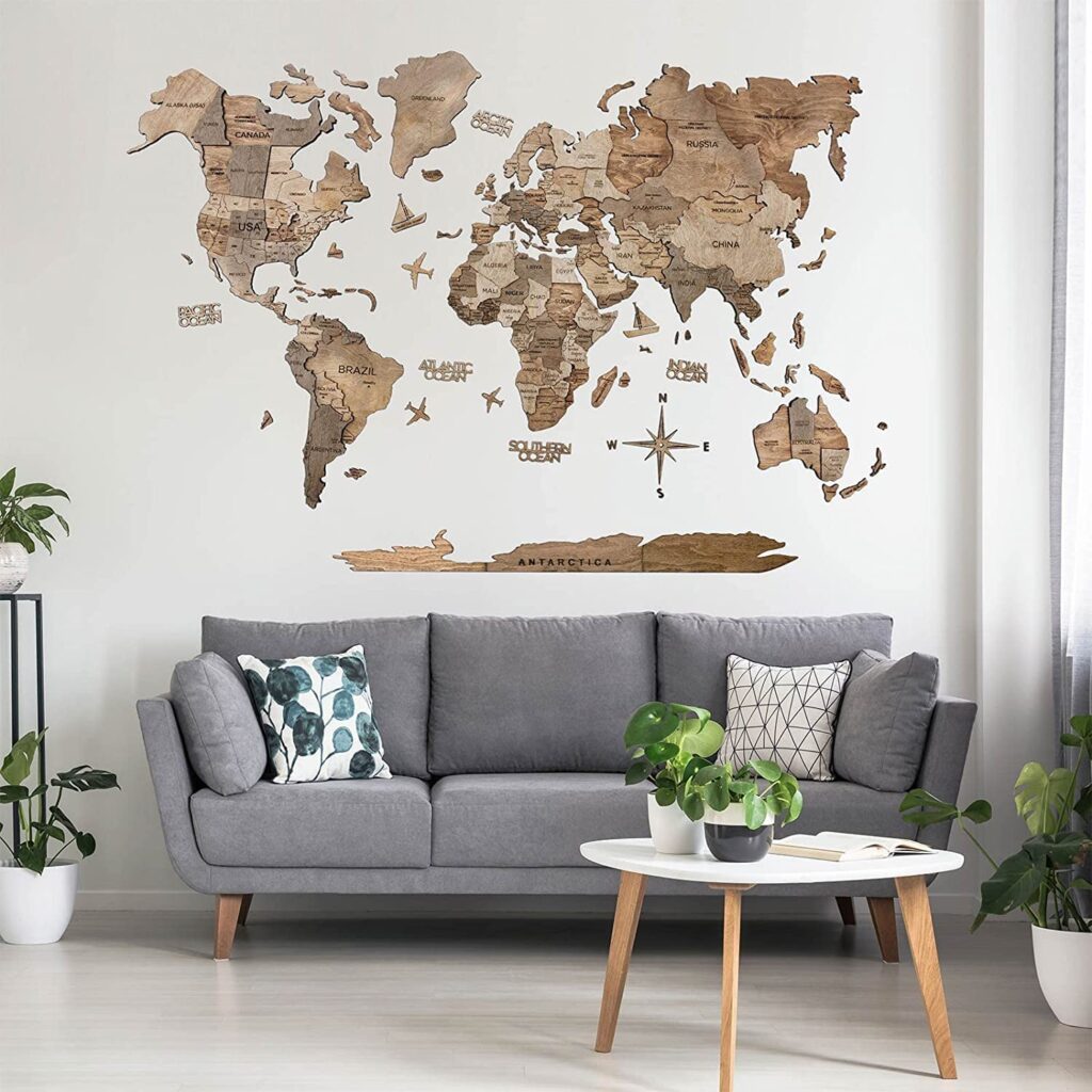 Wooden World Map: Wall Decor Ideas You Must Try - Live Enhanced