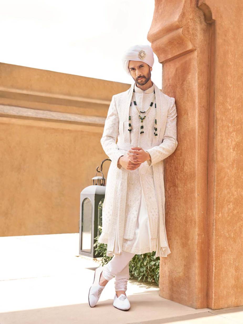 White Sherwani for Groom The Classic Timeless Fashion