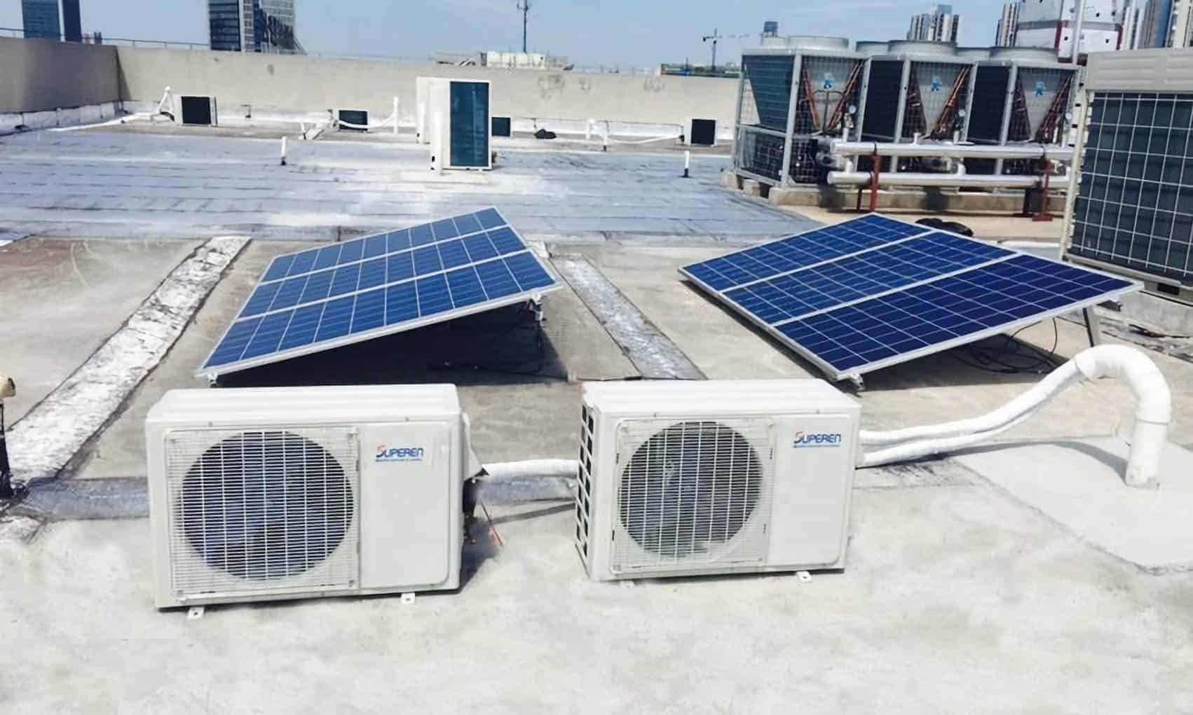 Solar-powered air conditioning